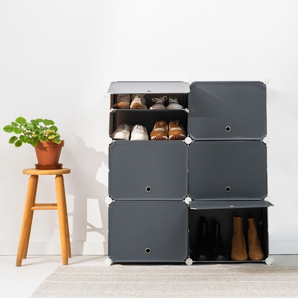 Bærbart modulært skoskab InnovaGoods Grå - 28 par