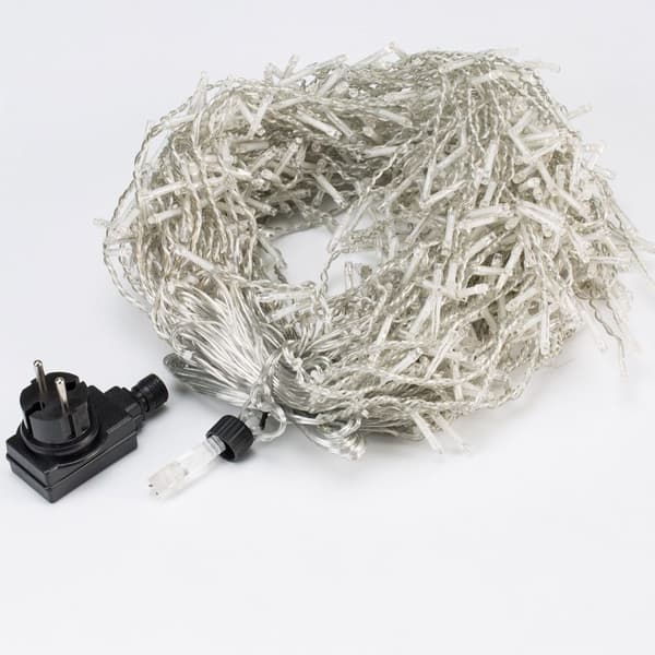 LED-julslinga, kallvit, 10m, IP44