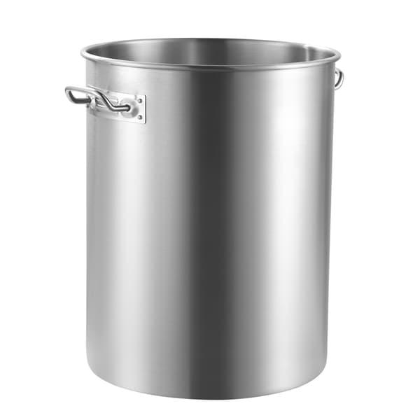 36-liters rustfri stålgryde med kurv og låg