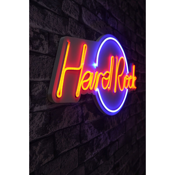 Koristeellinen muovinen led-valaistus Hard Rock - sininen, punainen