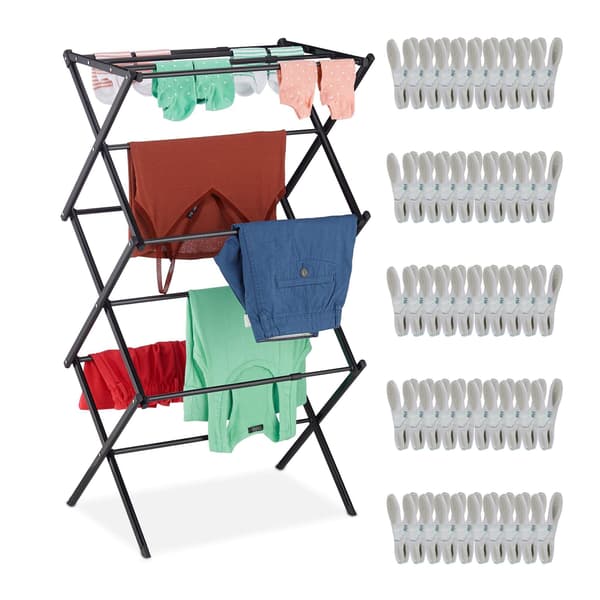 Sammenklappelig bøjle med 50 clips