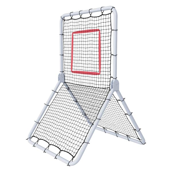 Baseboll softboll reboundernät, 1 x 1,8 m, 5 vinklar