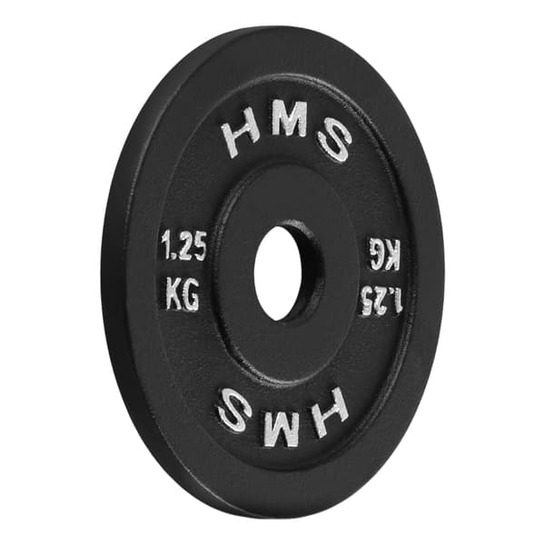 1,25 kg støbejernsvægtskive, sort, 31 mm hul
