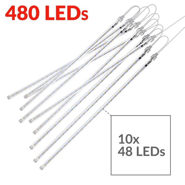 LED-julbelysning, 6,6 m, kallvit, IP44, utomhus