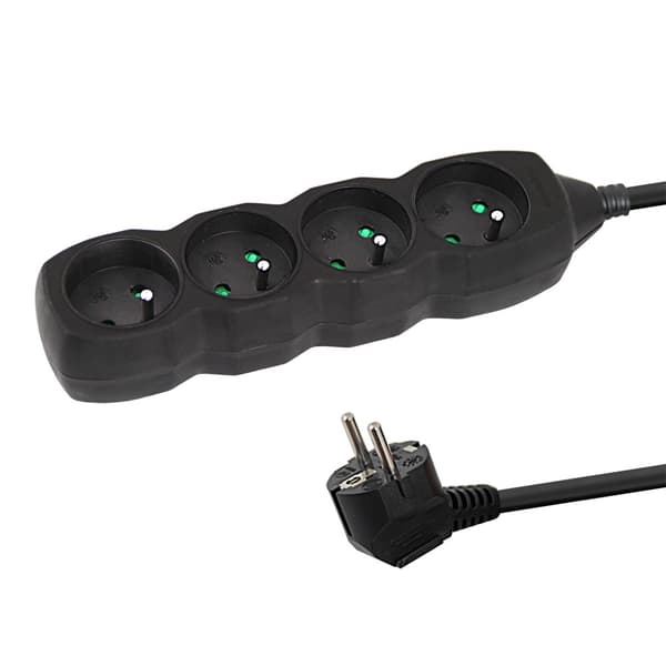 Esperanza Power Strip 4 Sockets 1,5M Svart