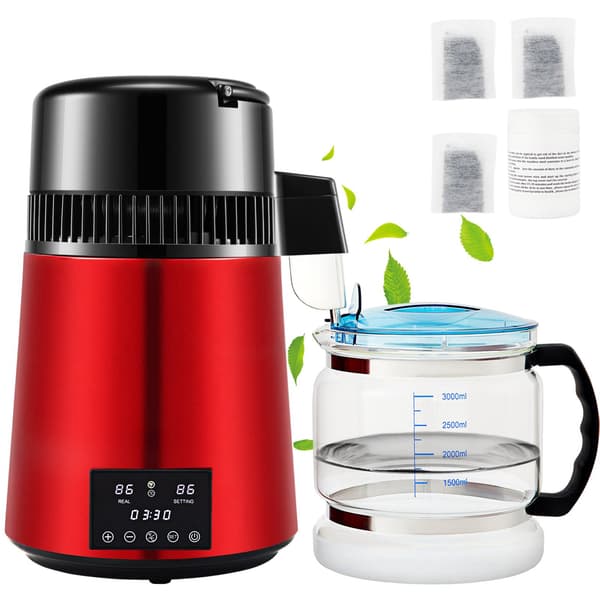 Bänkskivevattendestiller 4L, 750W, 1 L/H, Timer