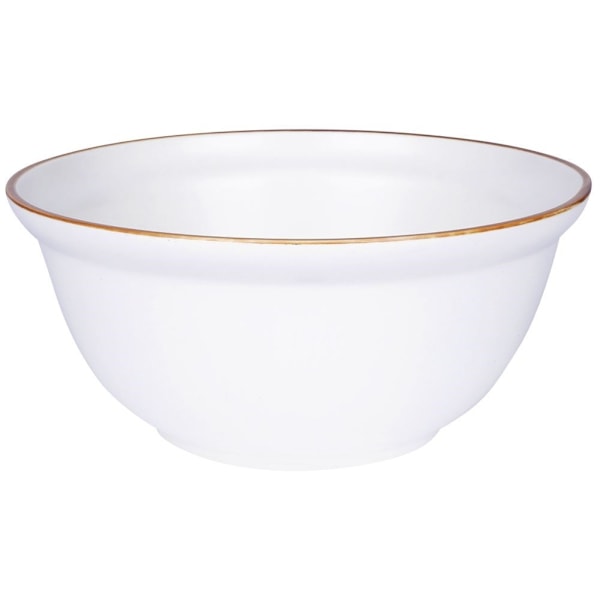 Keramikskål 750 ml, vit/brun, diskmaskin- och mikrosäker