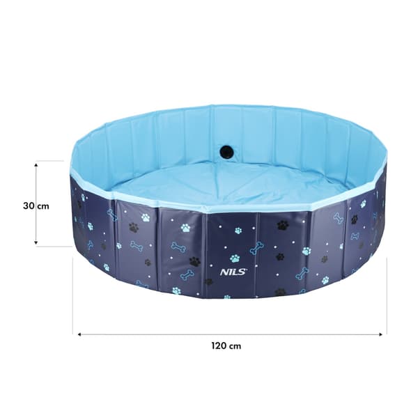 Folding Dog Pool XL – 120x30 cm, holdbart design