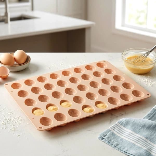 Silikonform för påskägg, 33,5x26x1,5 cm, Beige