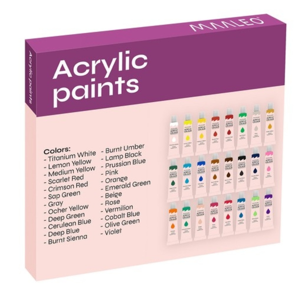 Akrylmaling 24 stk. - 12 ml. Maaleo 20363