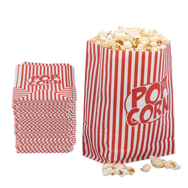 Popcornpåsar med retromotiv - 48 st