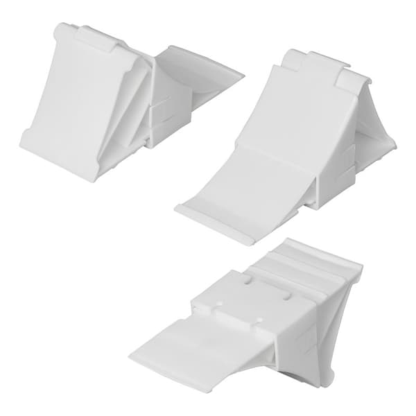 Hjulklods plast hvid inkl. holder