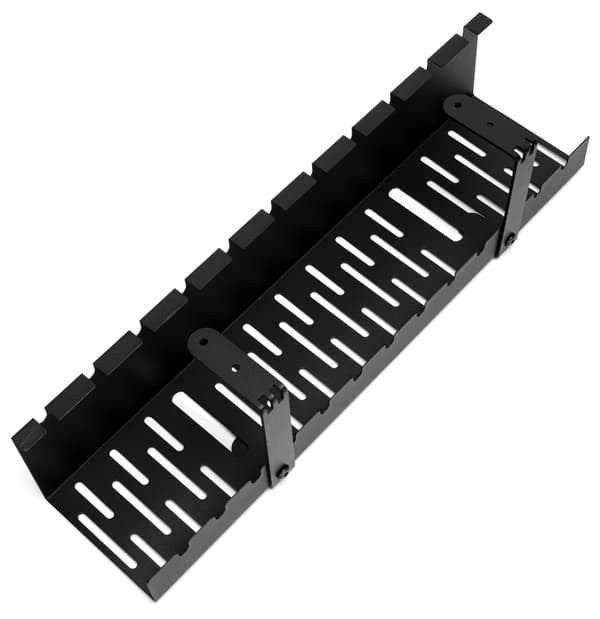 Kabelorganiseringshylde, under skrivebord, sort, 50 cm