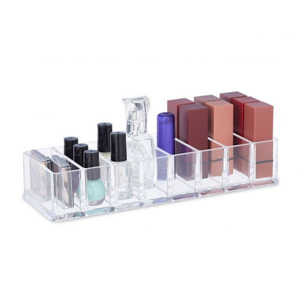 Makeup opbevaring med 8 rum
