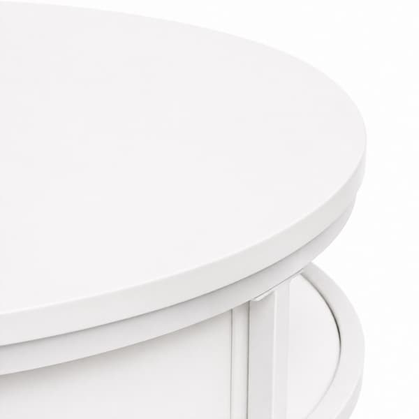 Lyftbart soffbord med förvaring – Vitt, MDF och metall