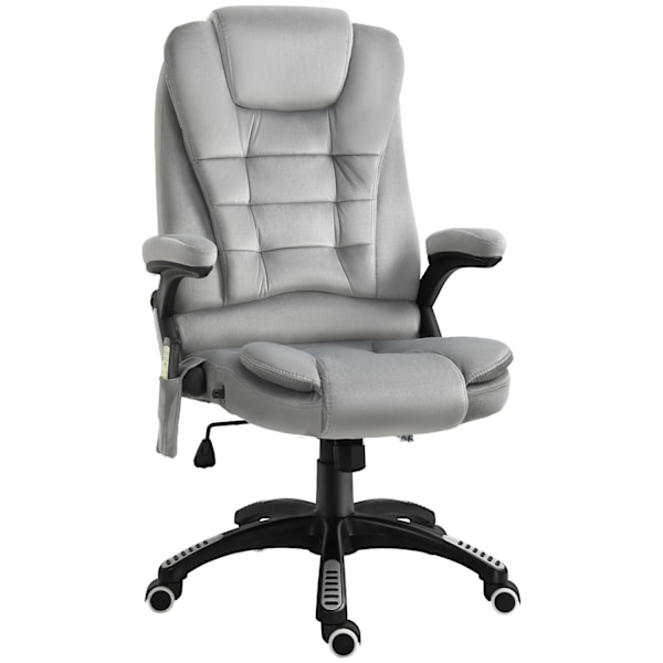 Hierontatuoli Työtuoli, Pelituoli, Korkeussäädettävä Johtajatuoli, Ergonominen, Pu-Pyörät, Harmaa, 67X74X107-116 Cm
