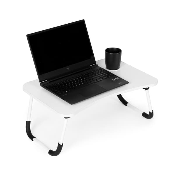 Sammenklappeligt laptopstativ, 60x40 cm, hvid