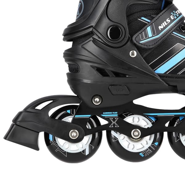 2-i-1 inline & skøjter, sort/blå, størrelse M (34-38)