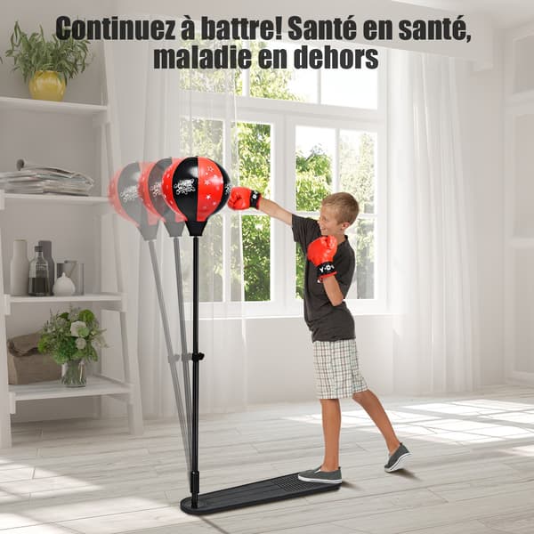 Barnboxningsbollset – Justerbar 85-130 cm, Handskar, Pump