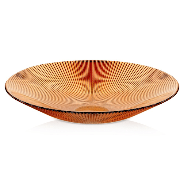 Ravfarvet glasskål 30 cm, 1,5 l