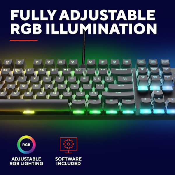 GXT 871 Zora Mekanisk gaming tastatur nordisk layout