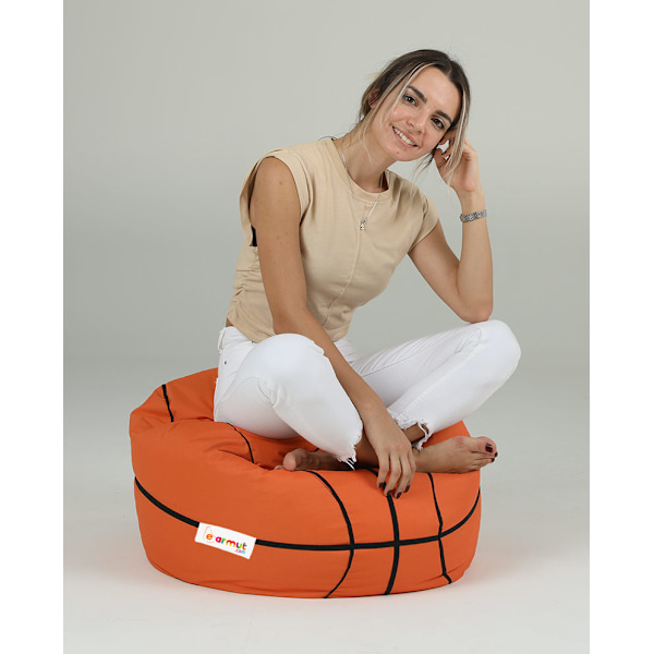 Garden Bean Bag Basketball Kids Puf - Flise Rød