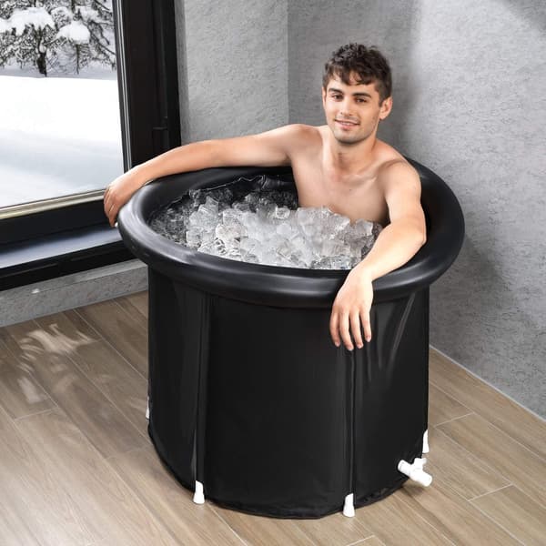 Isbadkar, 85 cm uppblåsbart kallt badkar, 330 l överdrag