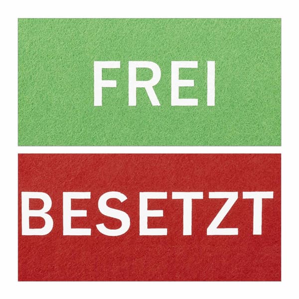 Ovikyltti 'Occupied' 'Free' Set