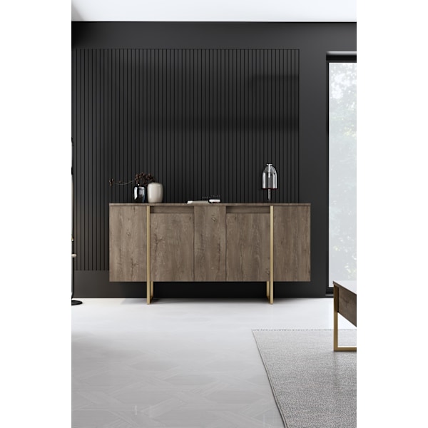 Console Luxe - Valnöt, Guld