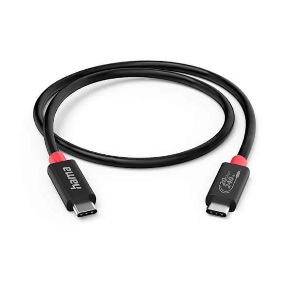 HAMA-kaapeli USB-C USB 4.0 Gen2 20 Gbit/s 240W 2.0m musta