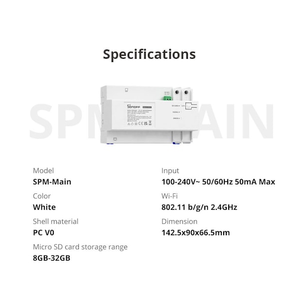 Smart Switch WiFi Ethernet Power Meter SPM-Main