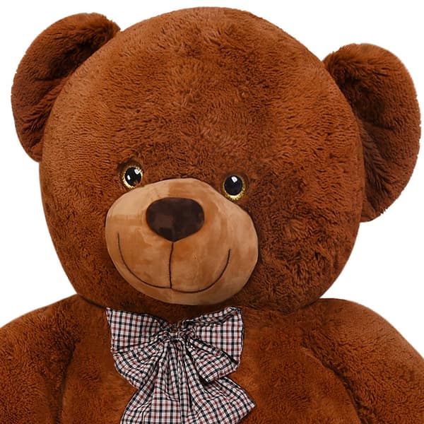 Brun kæmpe bamse, 150 cm, blød polyesterpels