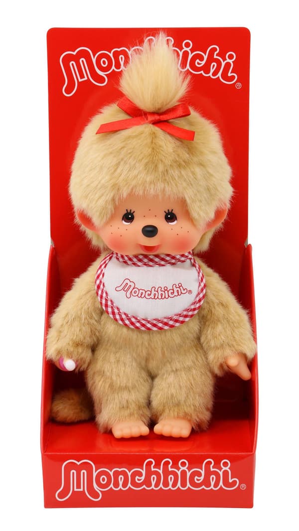 Pehmoapina-nukke, Beige, 20 cm