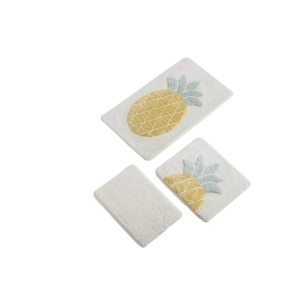 Akryl Badmatta Set (3 delar) Ananas
