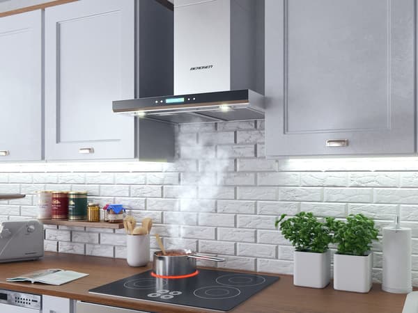 Elegant Emhætte 60 cm Berdsen BE-60A-T2 Rustfri Stål