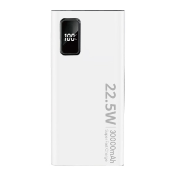 SiGN Super Powerbank 30000mAh, 22,5W - Hvid