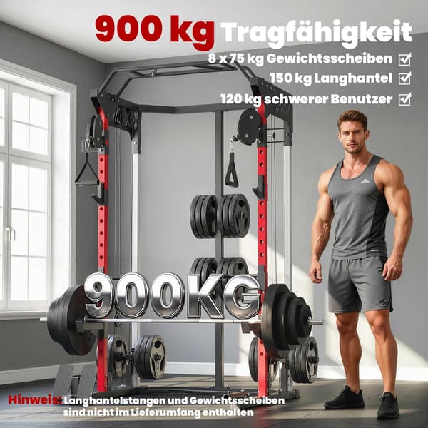 Smith Machine Power Cage med justerbart vajersystem