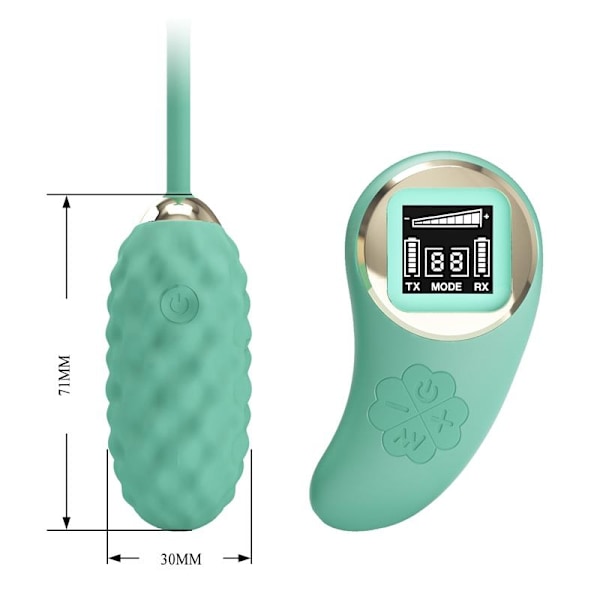 Vivian Vibrating Egg Digital Screen Remote Control Green