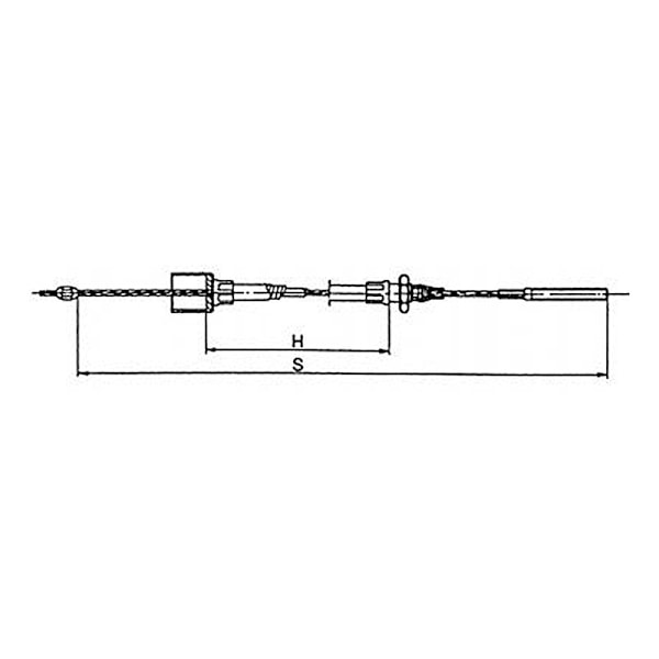 AL-KO Bremsekabel 1020/1230 Ø24 mm gevind M8/pressnippel