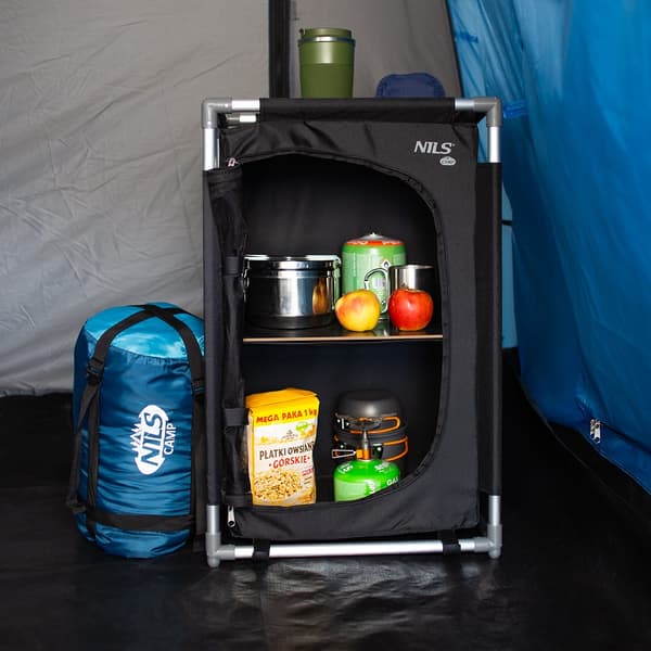 Campingskab, sammenfoldelig opbevaring, letvægtsdesign