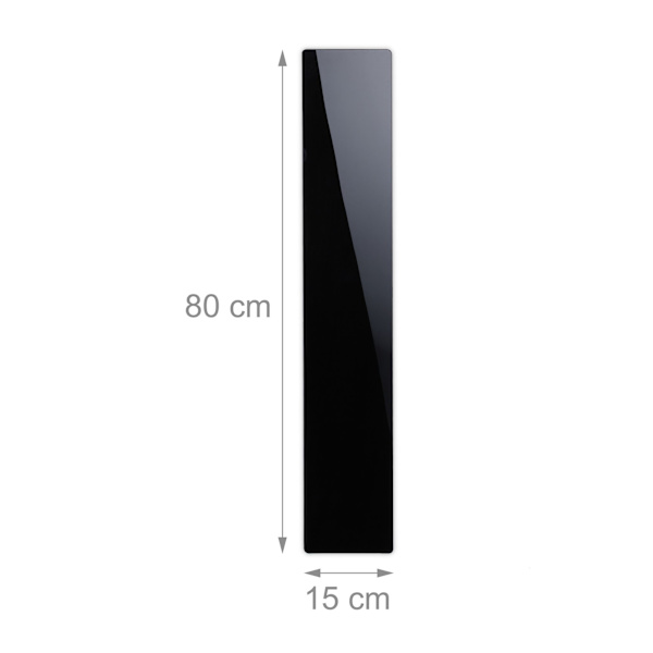 Magnetplade i sort glas