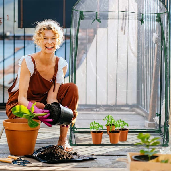 Altandrivhus med plantepose