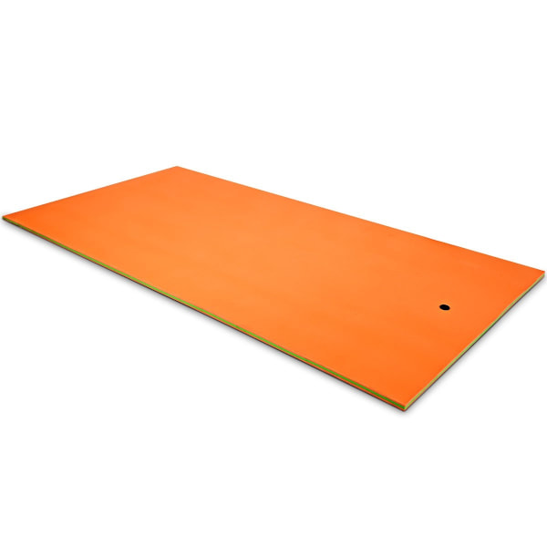 Kelluva vesimatto 3-kerroksinen repeytymätön XPE-vaahtomatto 355 x 183 x 3,5 cm oranssi