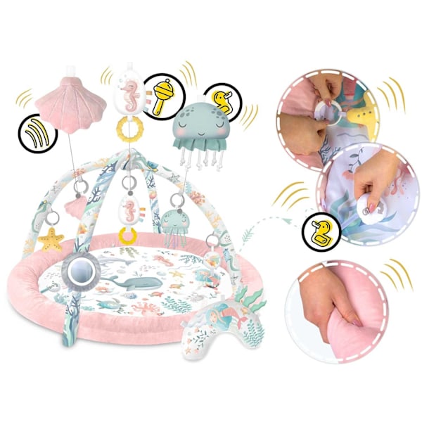 Ocean Nukido Interactive Play Mat - vaaleanpunainen