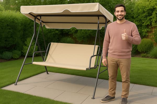 Siddehynde til havegynge 127x100 cm Beige MultiGarden