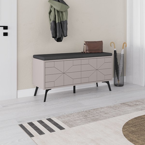 Skoskåp Dune Bench - Lätt Mocka