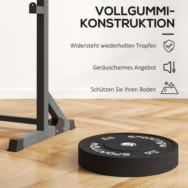 Set med 2 hantelvikter, 2 x 10kg vikter, viktskivor set, viktskivor för 5 cm hantelstång, Ø 50 mm hål, svart