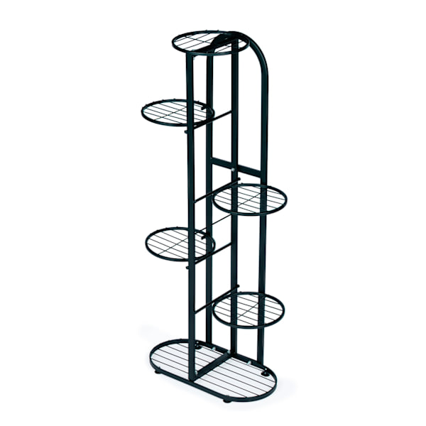 Moderni metallinen kukkateline 6 tasoa musta