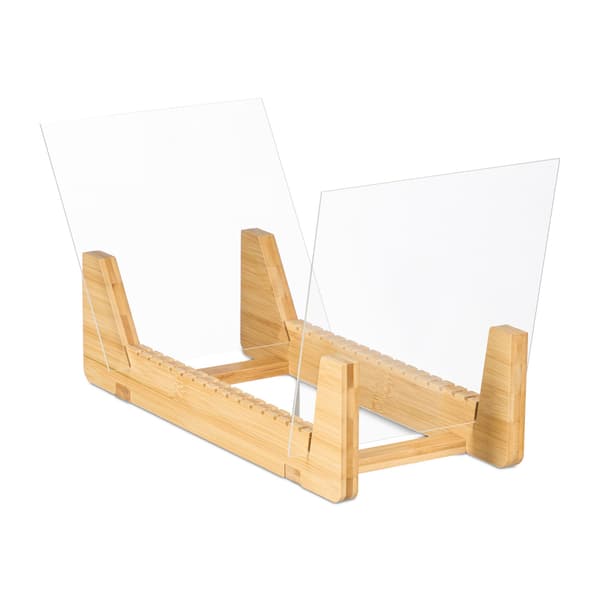 Vinylpladeholder, bambusstativ til 50 LP'er
