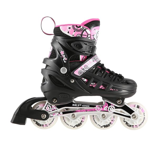 Inline & skridskor, rosa LED, storlek M (35-38)